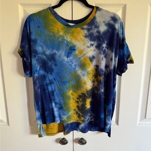 Tie-Dye T-Shirt in Blue and Yellow